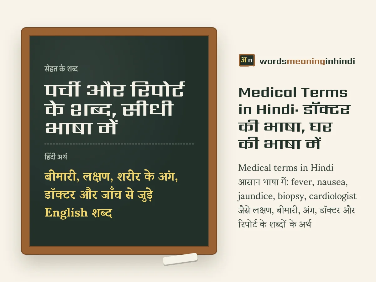 पर्ची और रिपोर्ट के शब्द, सीधी भाषा में